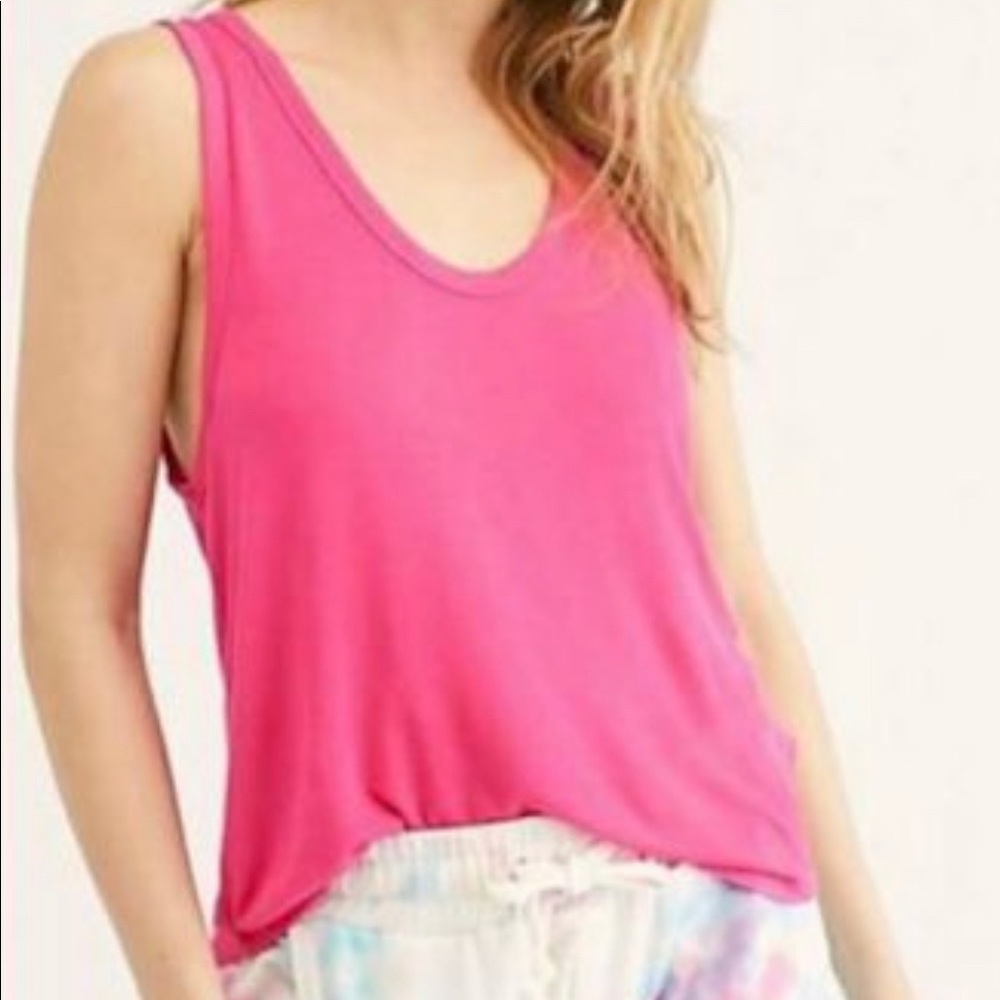 Free People Fuscia Pink Tank Top Medium